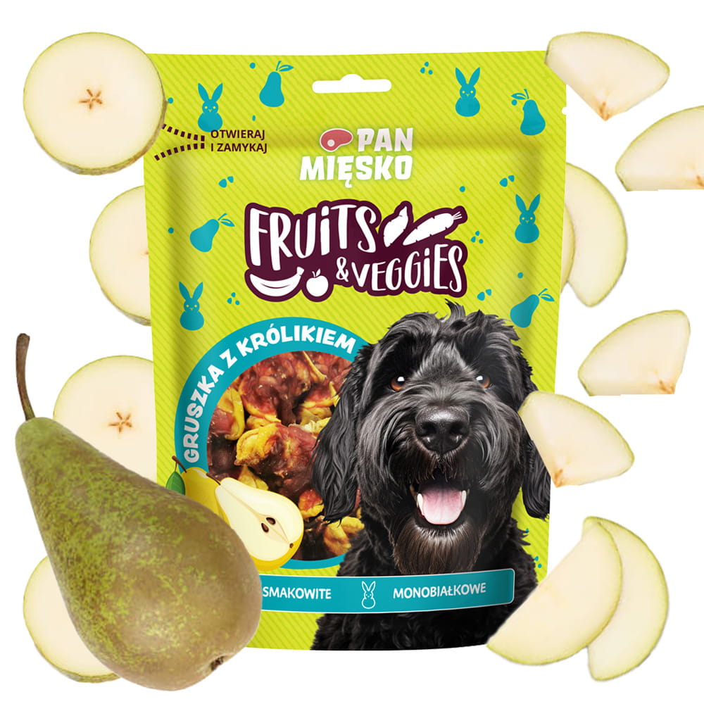Pan Mięsko Fruits & Veggies Przysmak dla psa Mix 4x 100g